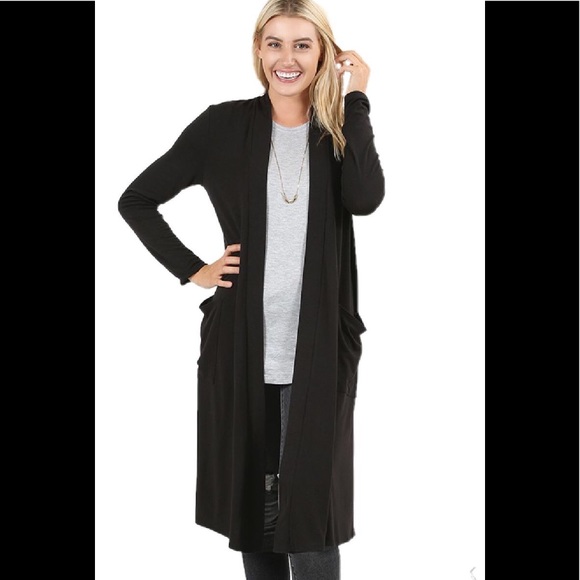 💥SOLD OUT!!💥Plus Size Long Slouch Cardigan - Picture 2 of 7